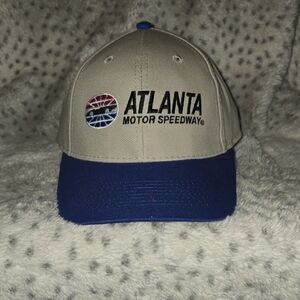 Vintage Atlanta Motor Speedway Beige and Blue Cap